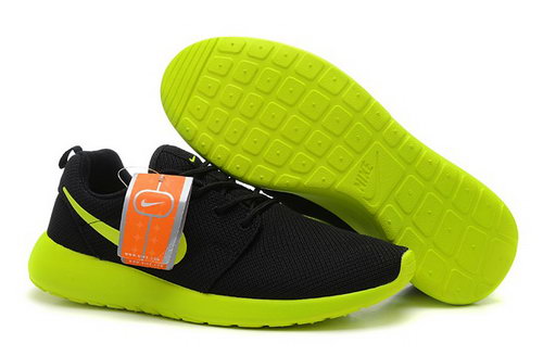 Nike Roshe Run Mens Shoes Breathable For Summer Black Green Sale